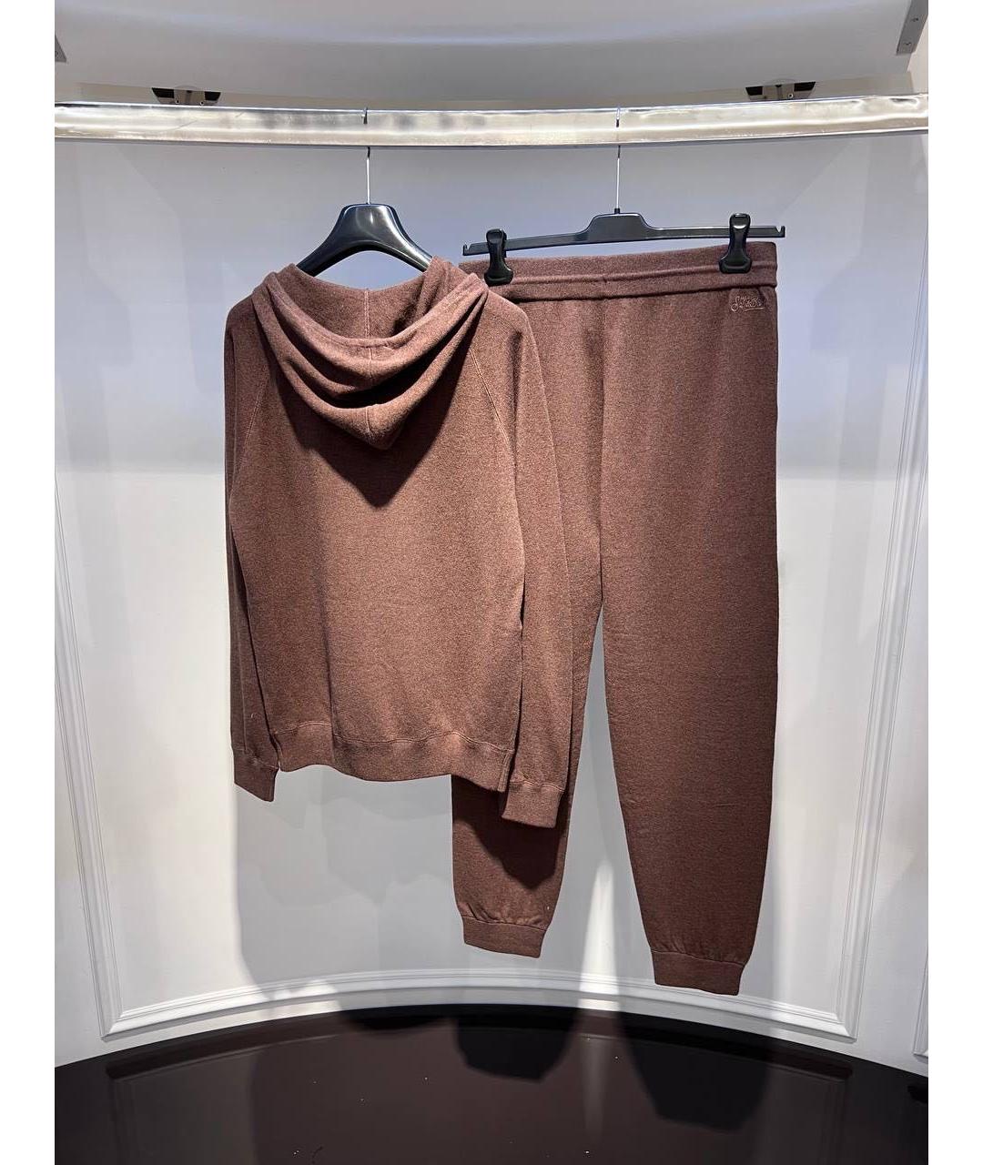 MC2 SAINT BARTH Коричневый шерстяной спортивный костюм, фото 2