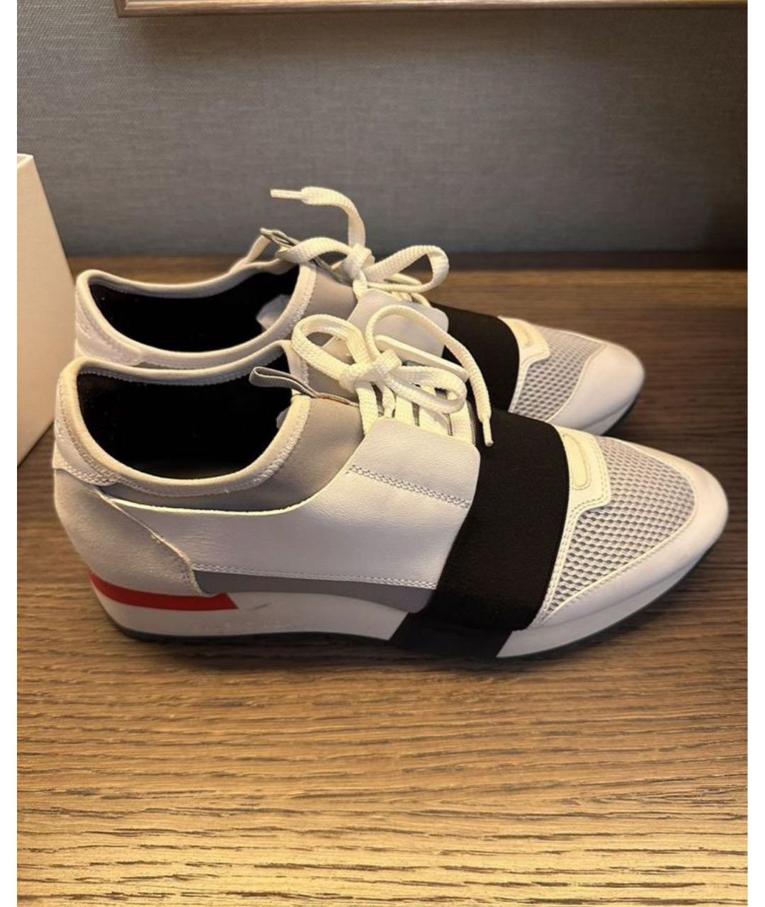 BALENCIAGA Белые кроссовки, фото 5