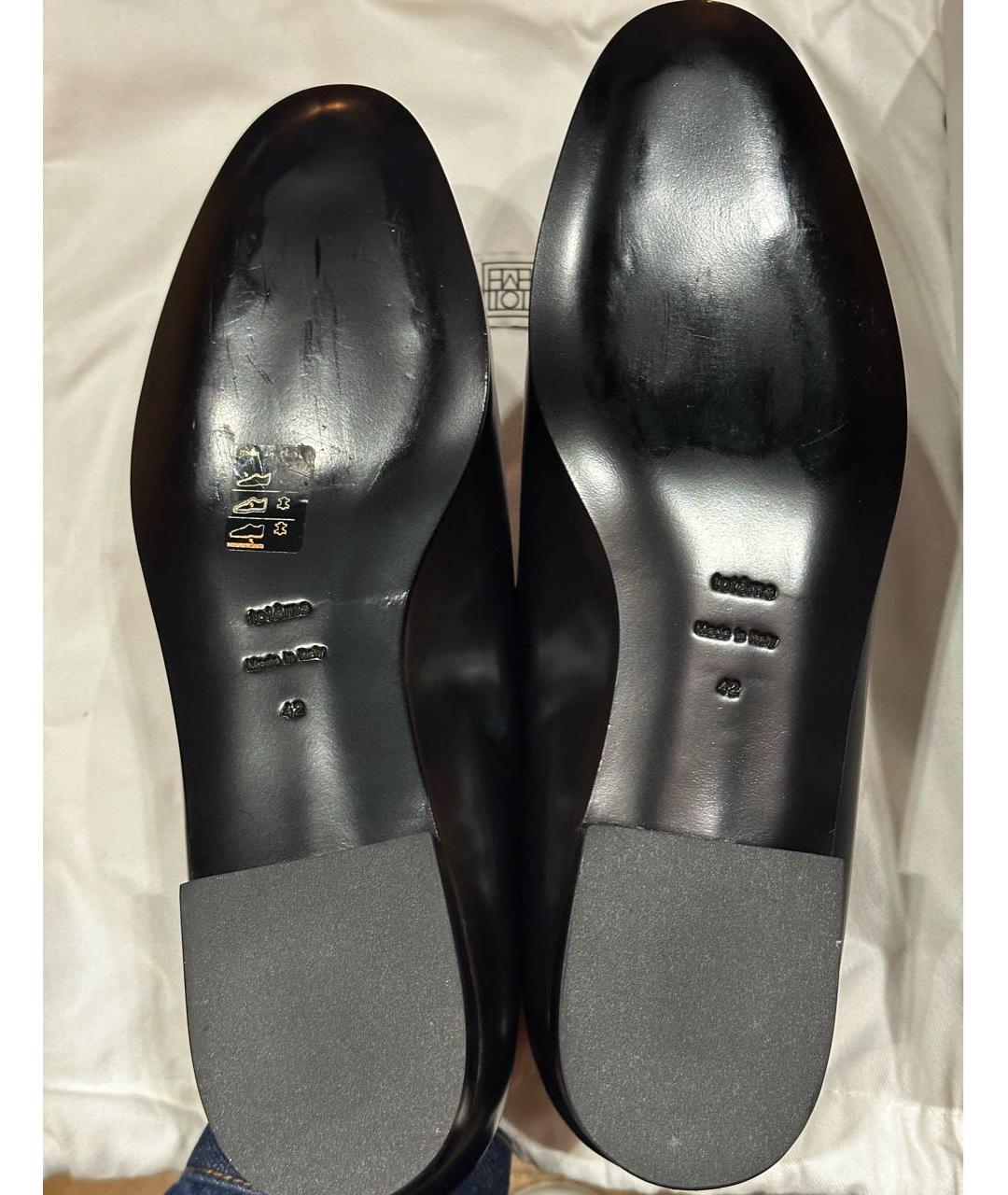 TOTEME Черные кожаные лоферы, фото 6