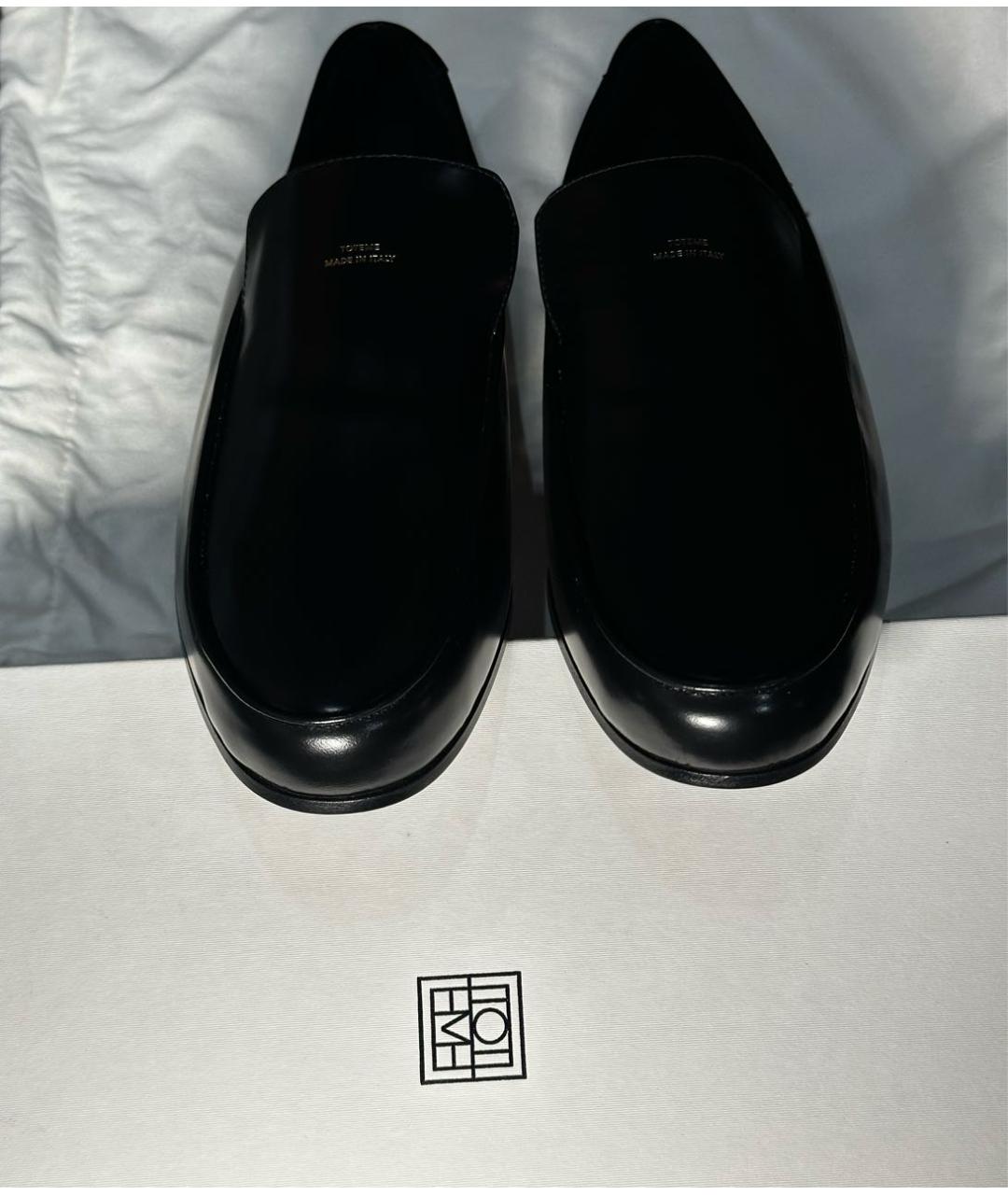 TOTEME Черные кожаные лоферы, фото 3