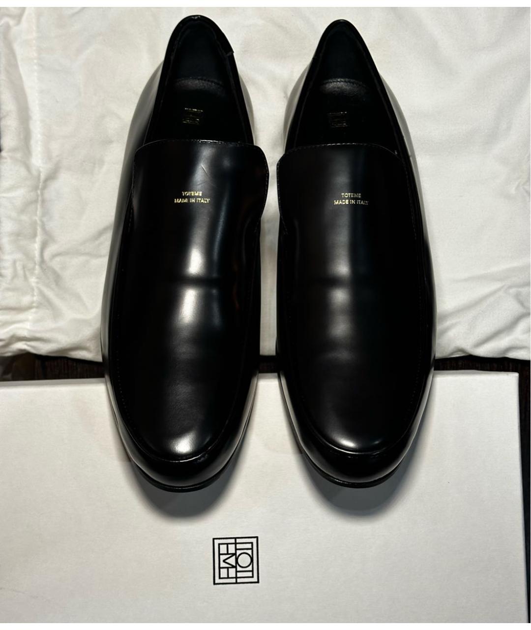 TOTEME Черные кожаные лоферы, фото 7