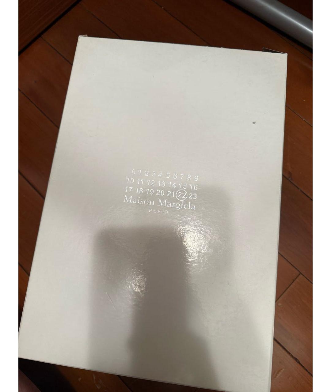 MAISON MARGIELA Коричневые текстильные низкие кроссовки / кеды, фото 6