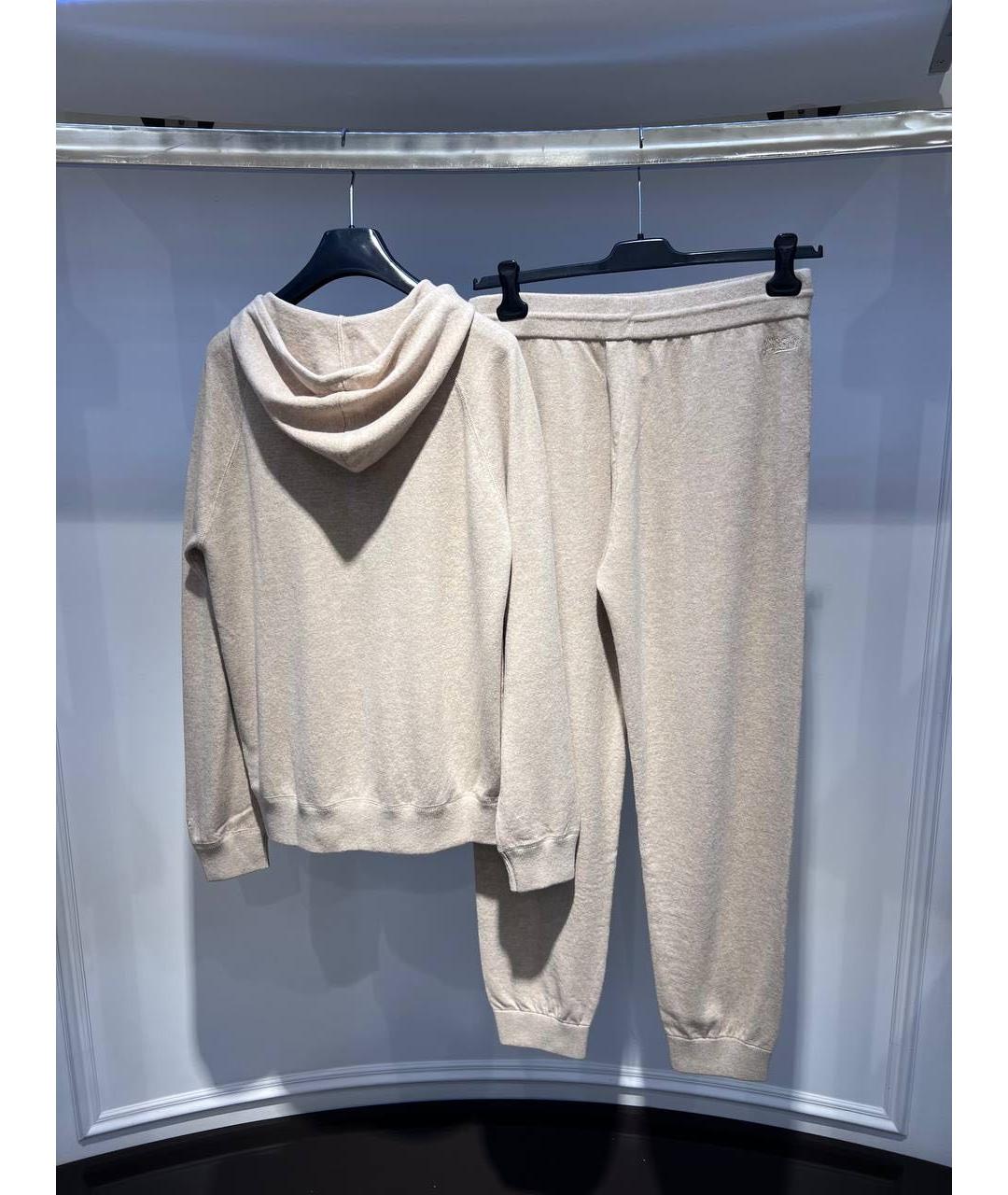 MC2 SAINT BARTH Бежевый шерстяной спортивный костюм, фото 2