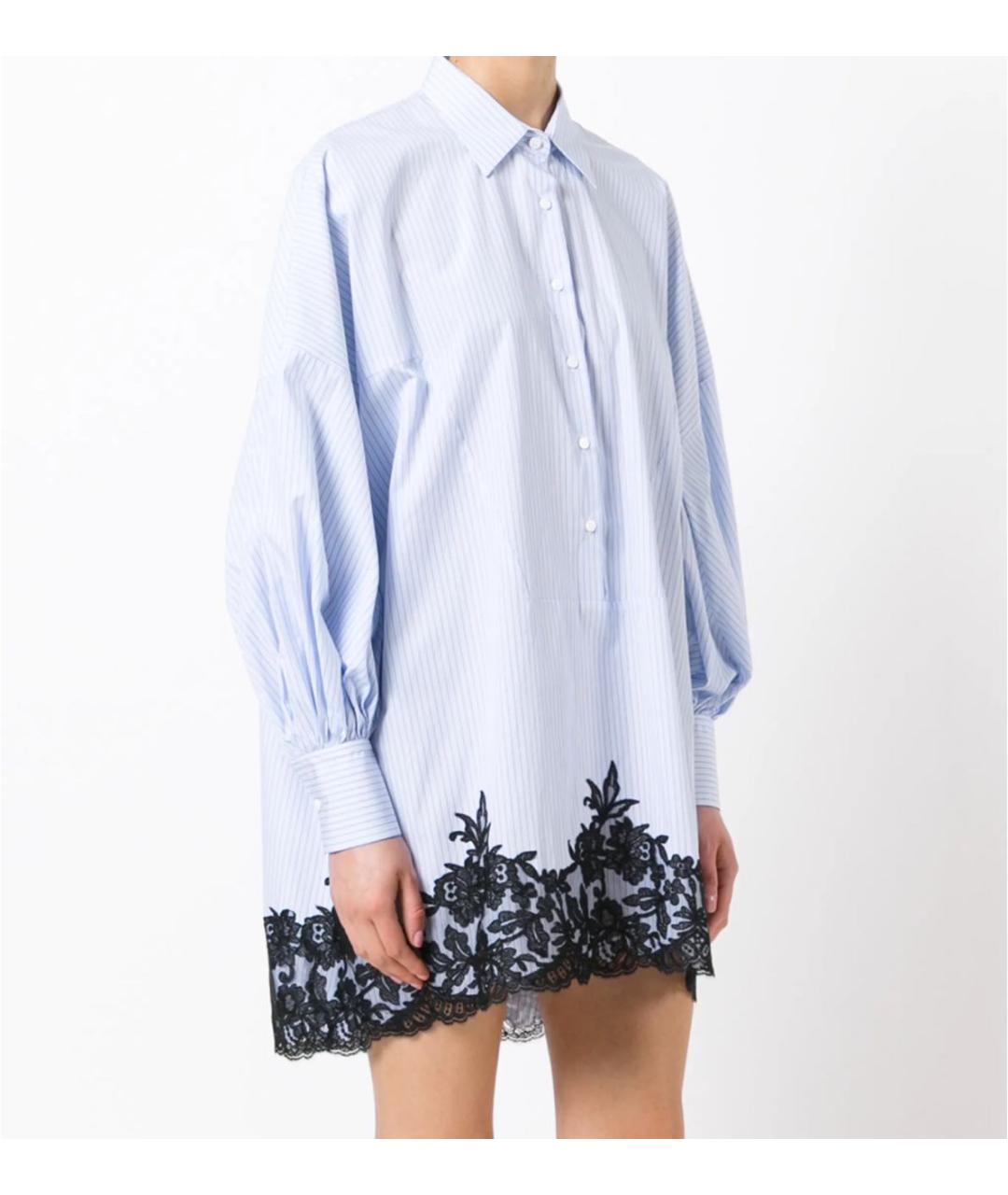 ERMANNO SCERVINO Голубая хлопковая рубашка, фото 2