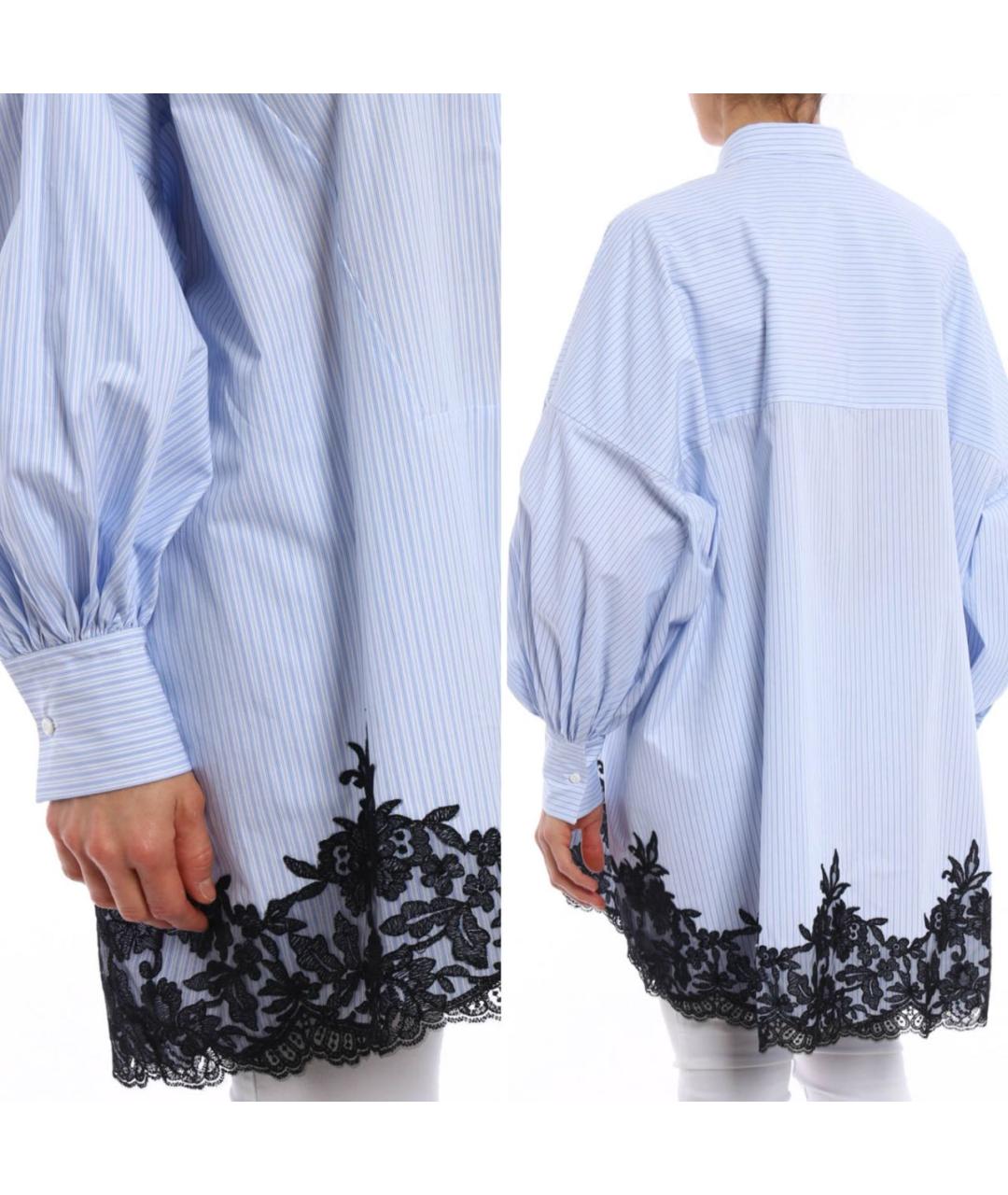 ERMANNO SCERVINO Голубая хлопковая рубашка, фото 3