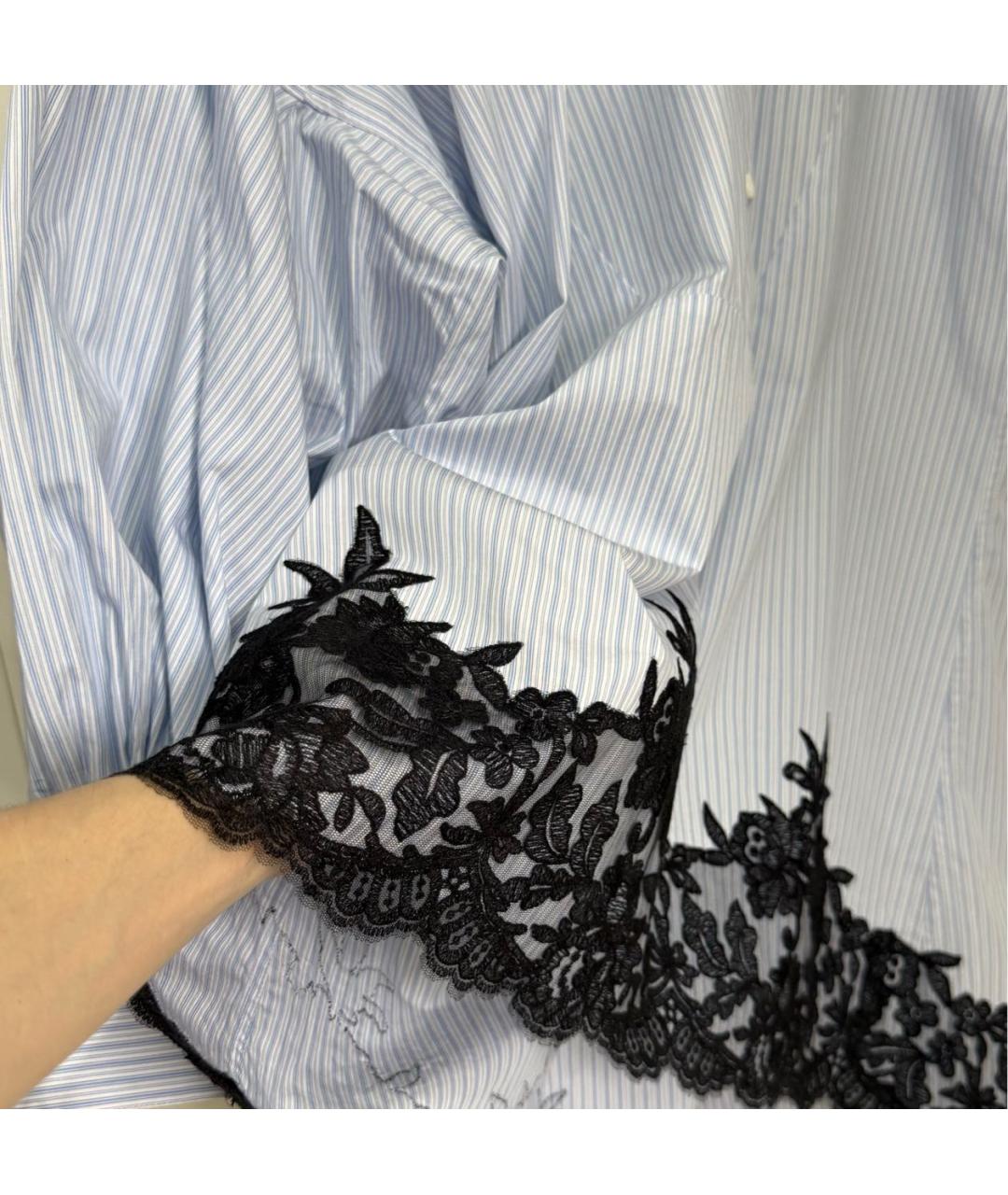 ERMANNO SCERVINO Голубая хлопковая рубашка, фото 8