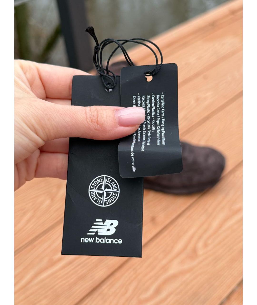 STONE ISLAND Коричневые замшевые низкие кроссовки / кеды, фото 6