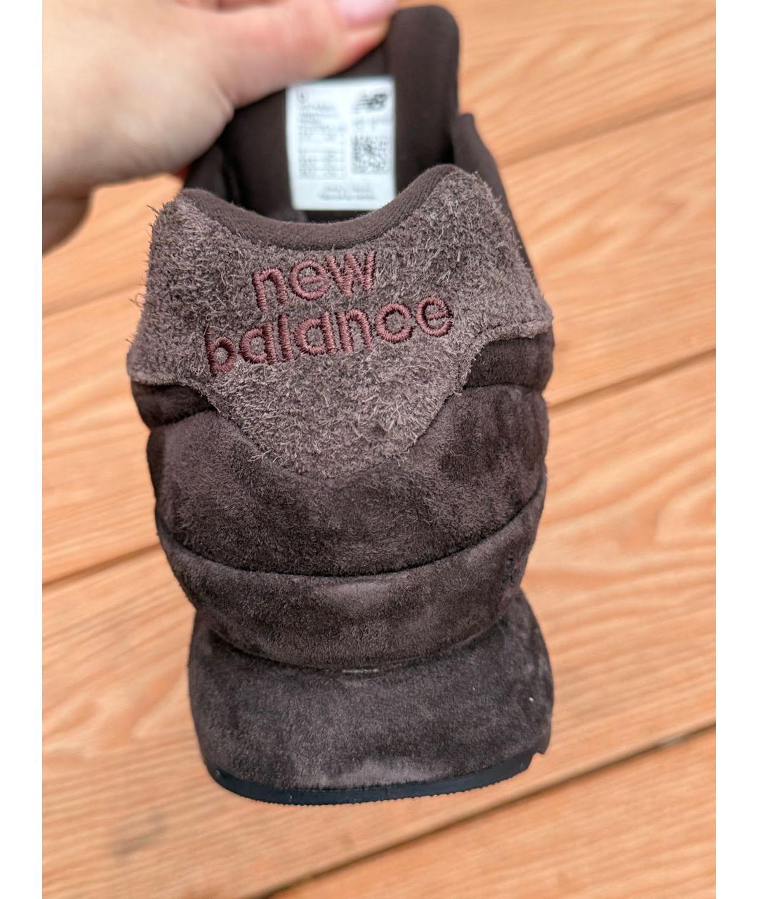 STONE ISLAND Коричневые замшевые низкие кроссовки / кеды, фото 4