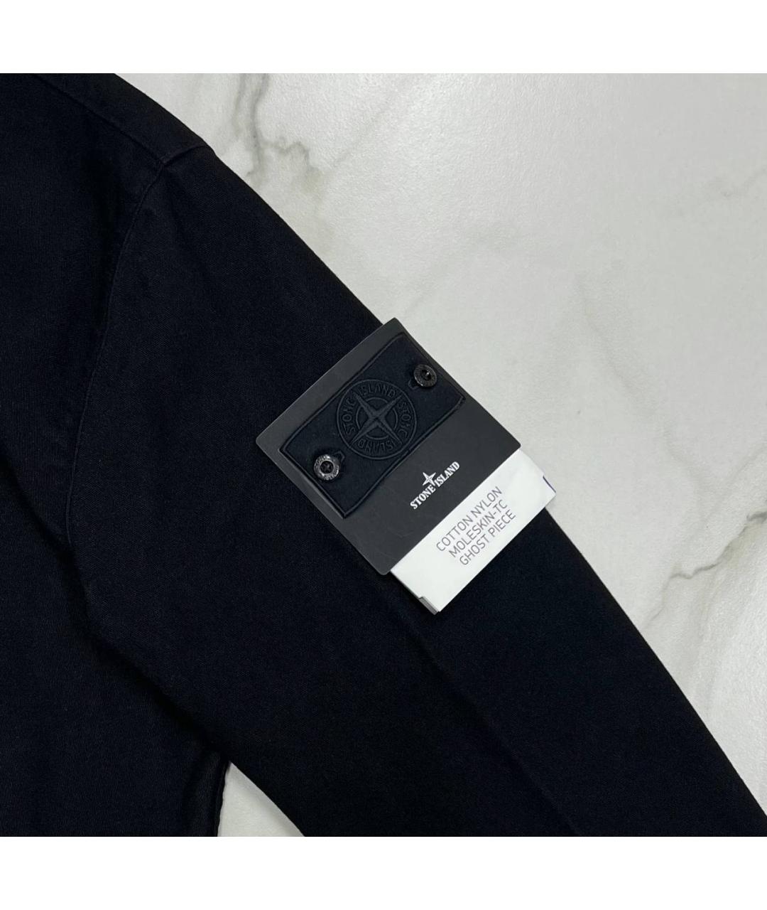 STONE ISLAND Черная хлопковая куртка, фото 3