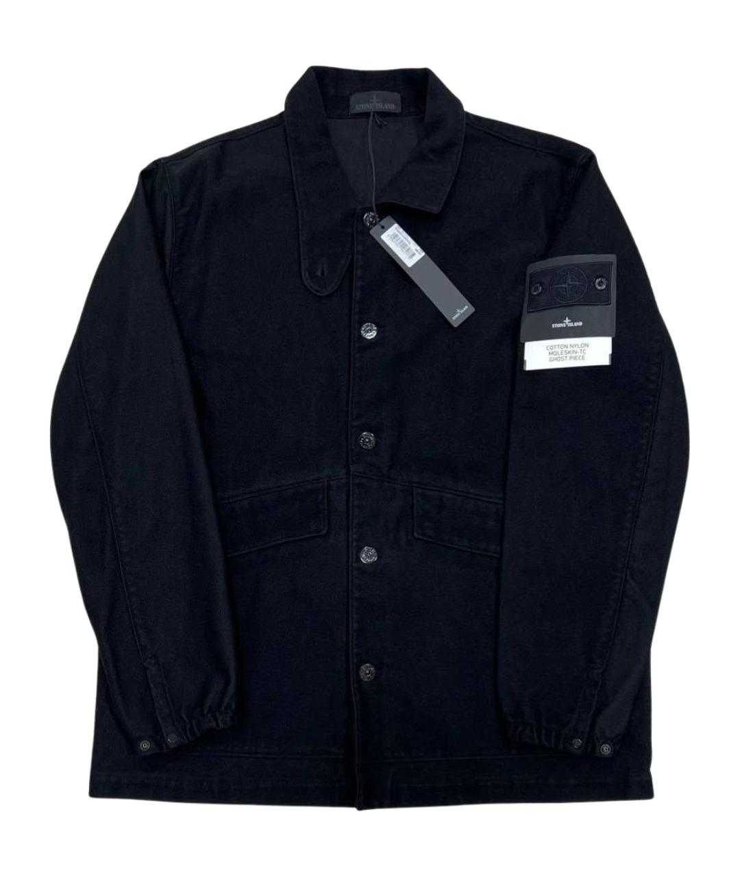 STONE ISLAND Черная хлопковая куртка, фото 1