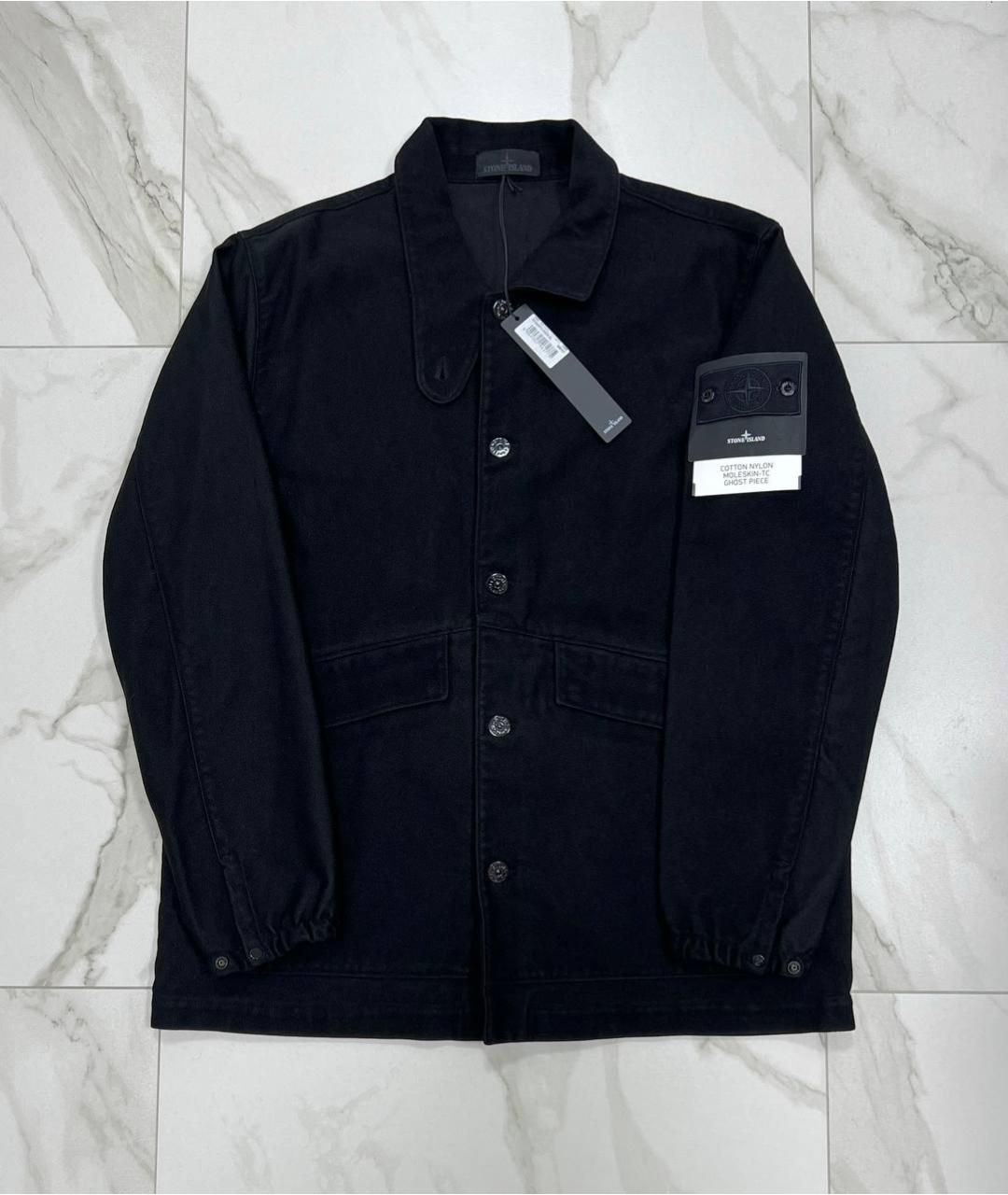 STONE ISLAND Черная хлопковая куртка, фото 10