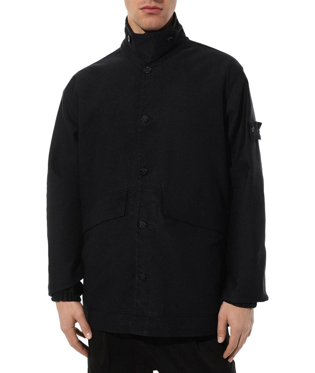 STONE ISLAND Черная хлопковая куртка, фото 9