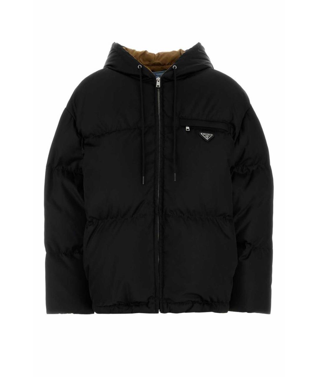 PRADA Черный полиамидовый пуховик, фото 1