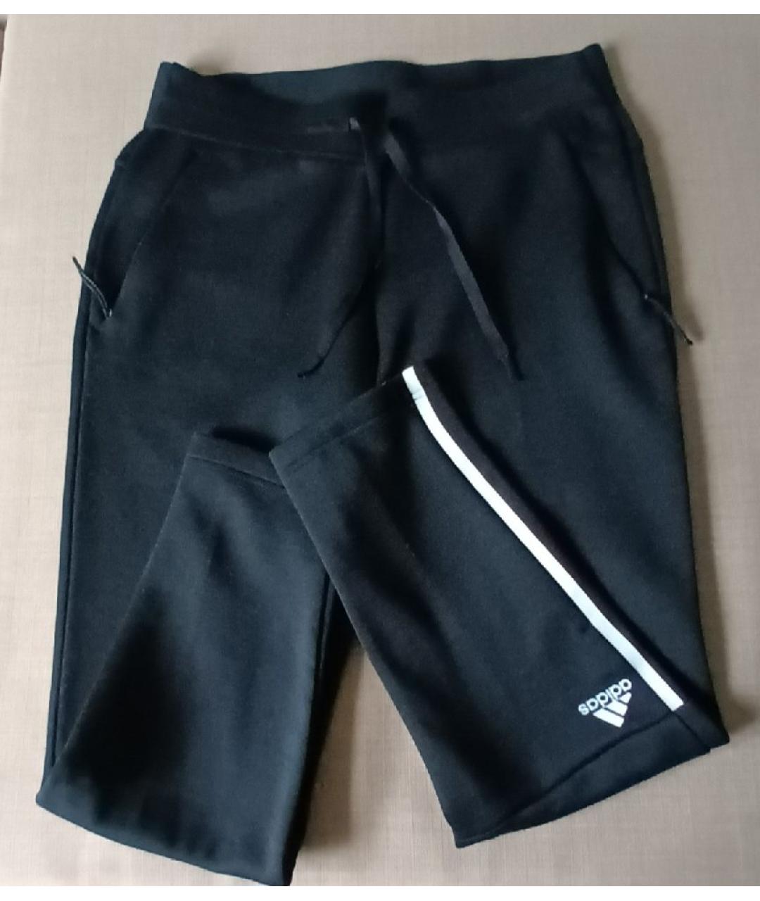 ADIDAS Антрацитовые хлопковые спортивные брюки и шорты, фото 3