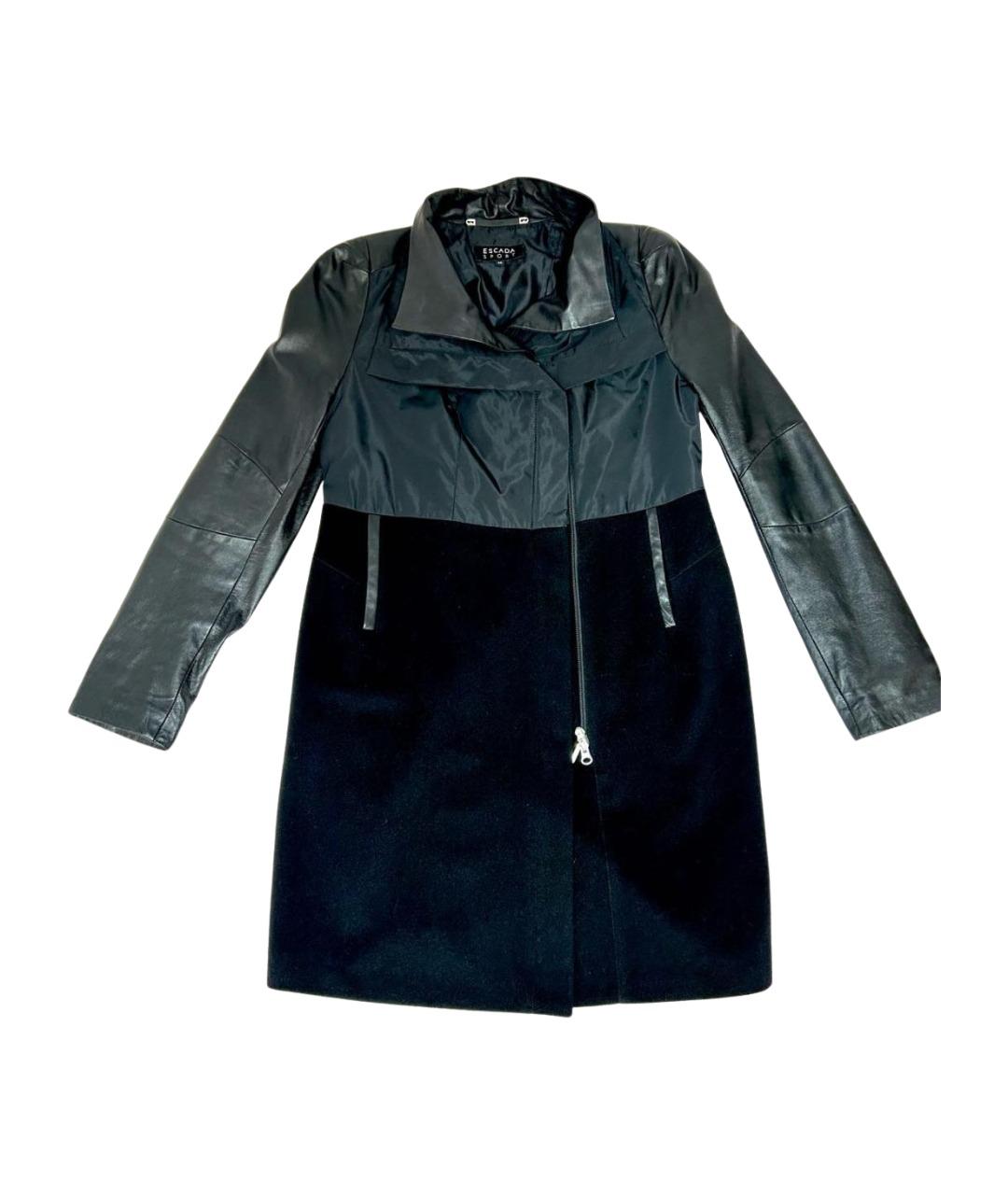 ESCADA Черное шерстяное пальто, фото 1