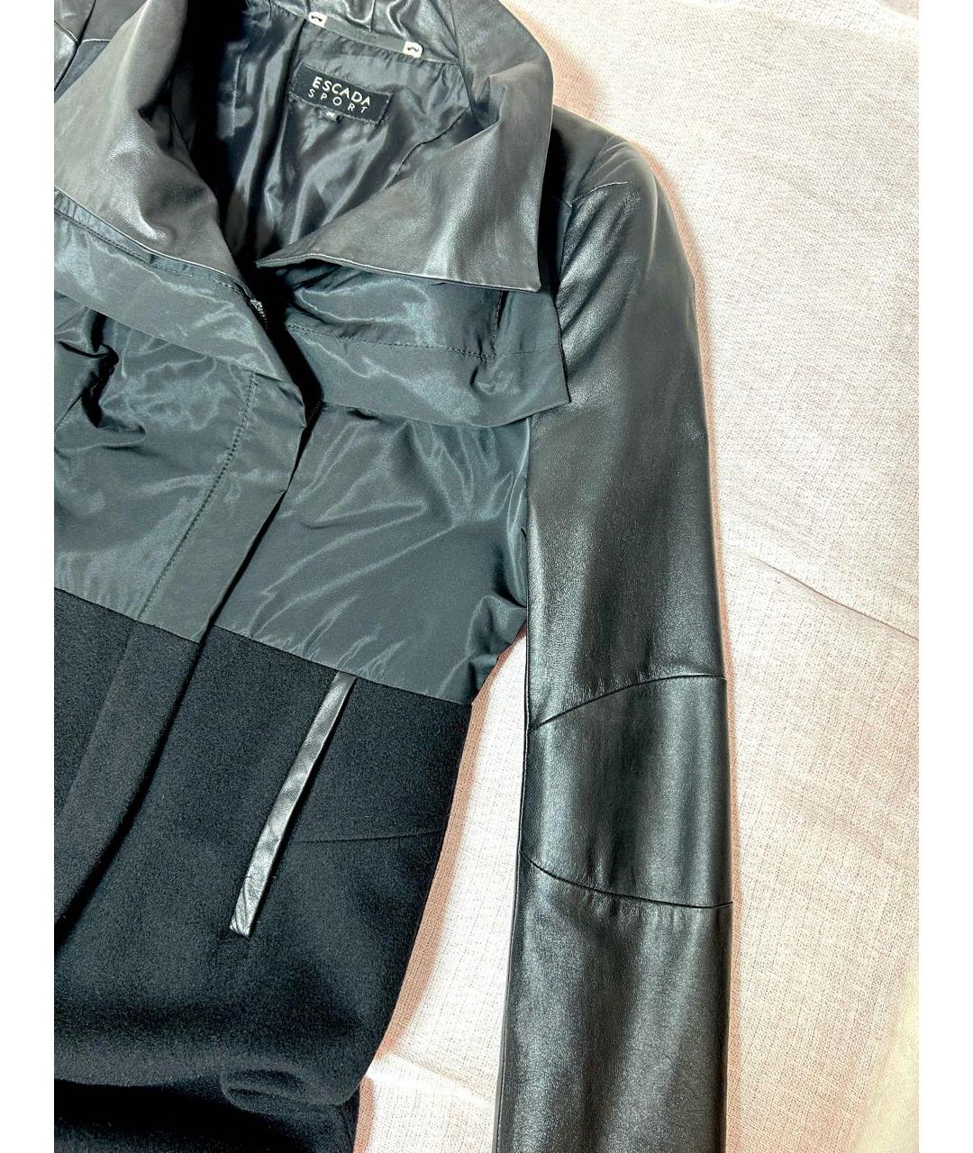 ESCADA Черное шерстяное пальто, фото 5