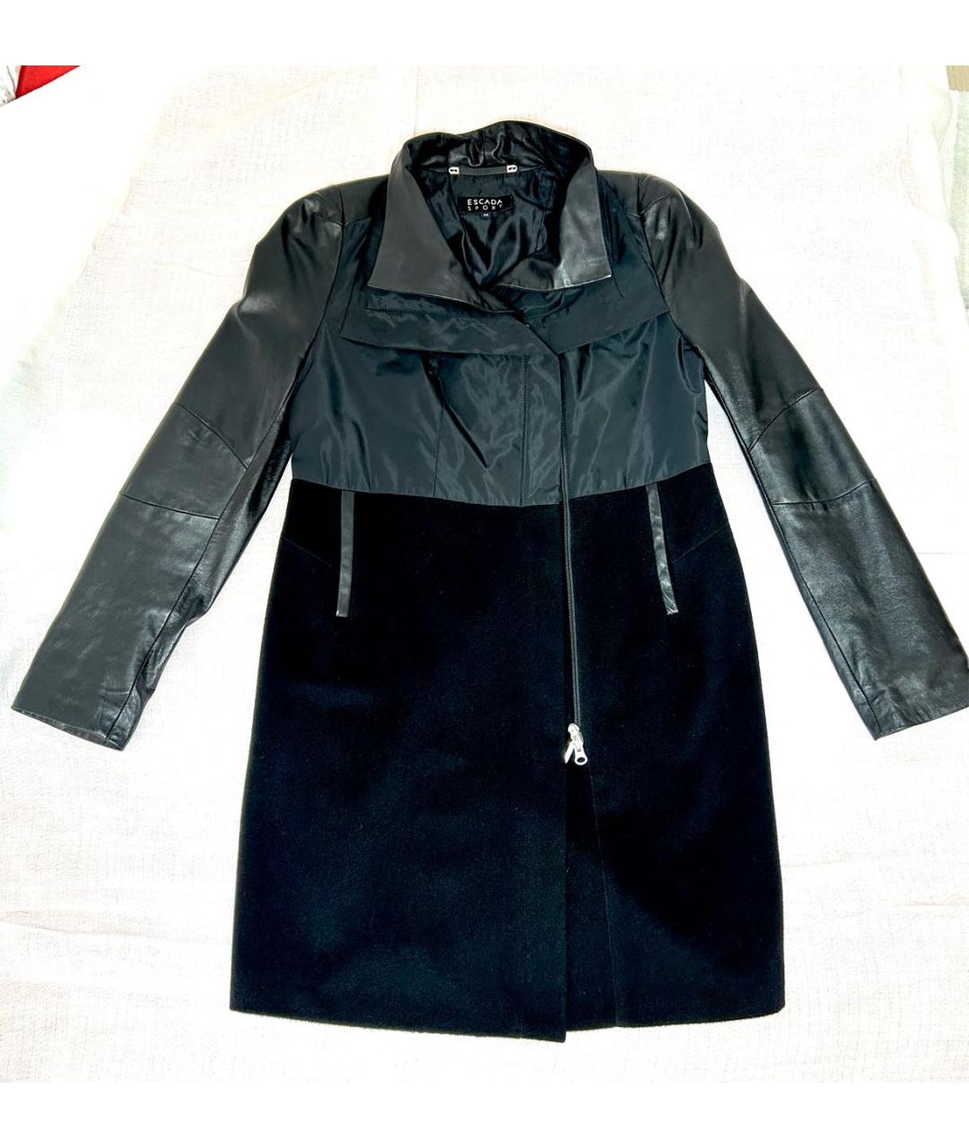 ESCADA Черное шерстяное пальто, фото 7