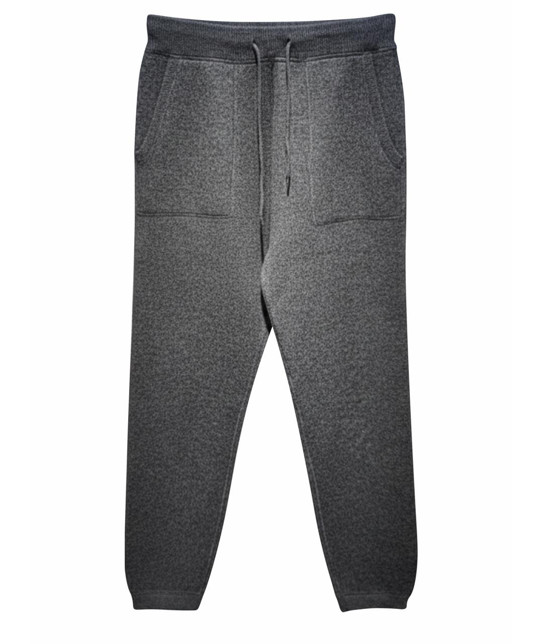 MC2 SAINT BARTH Серые шерстяные повседневные брюки, фото 1