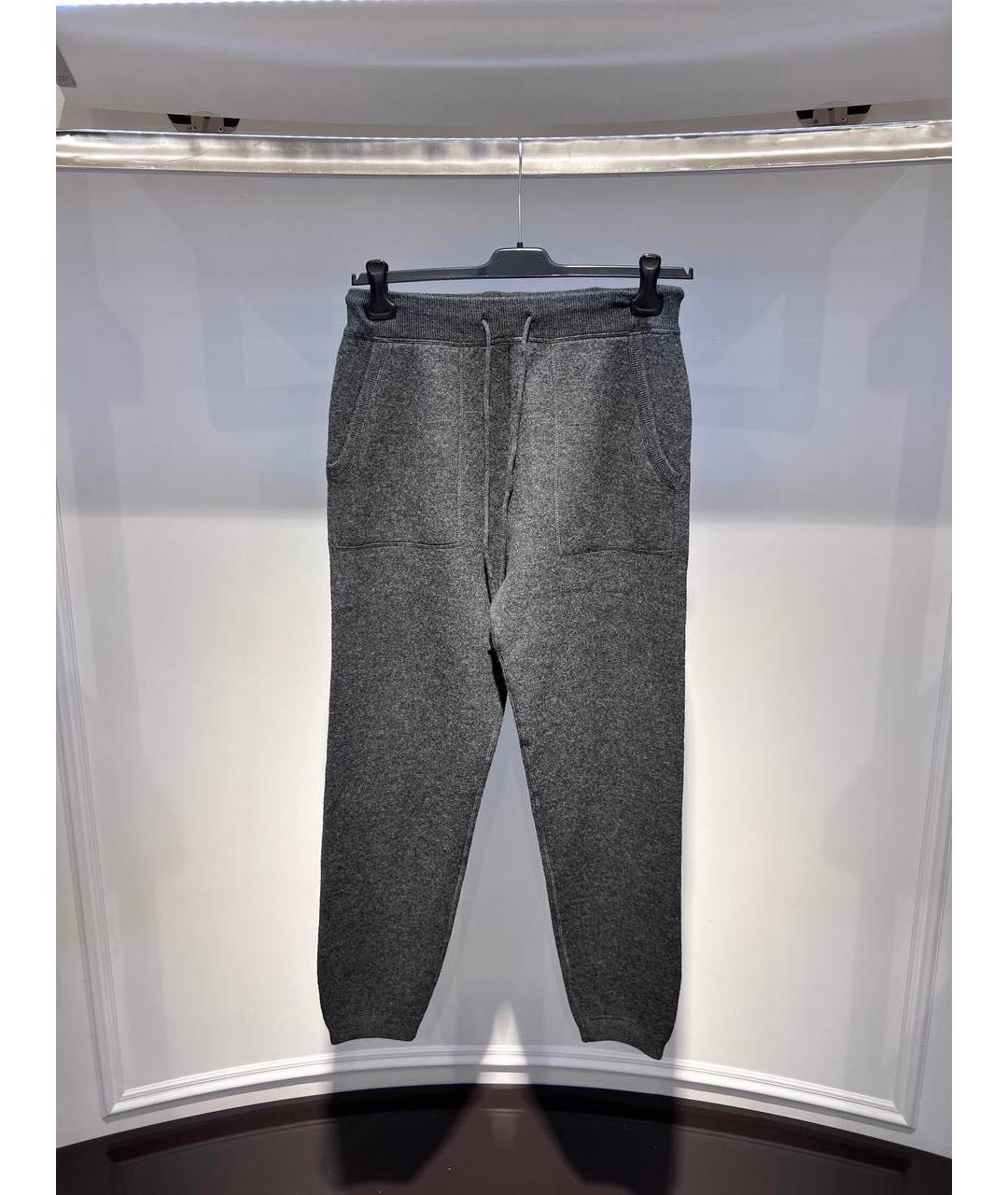 MC2 SAINT BARTH Серые шерстяные повседневные брюки, фото 3