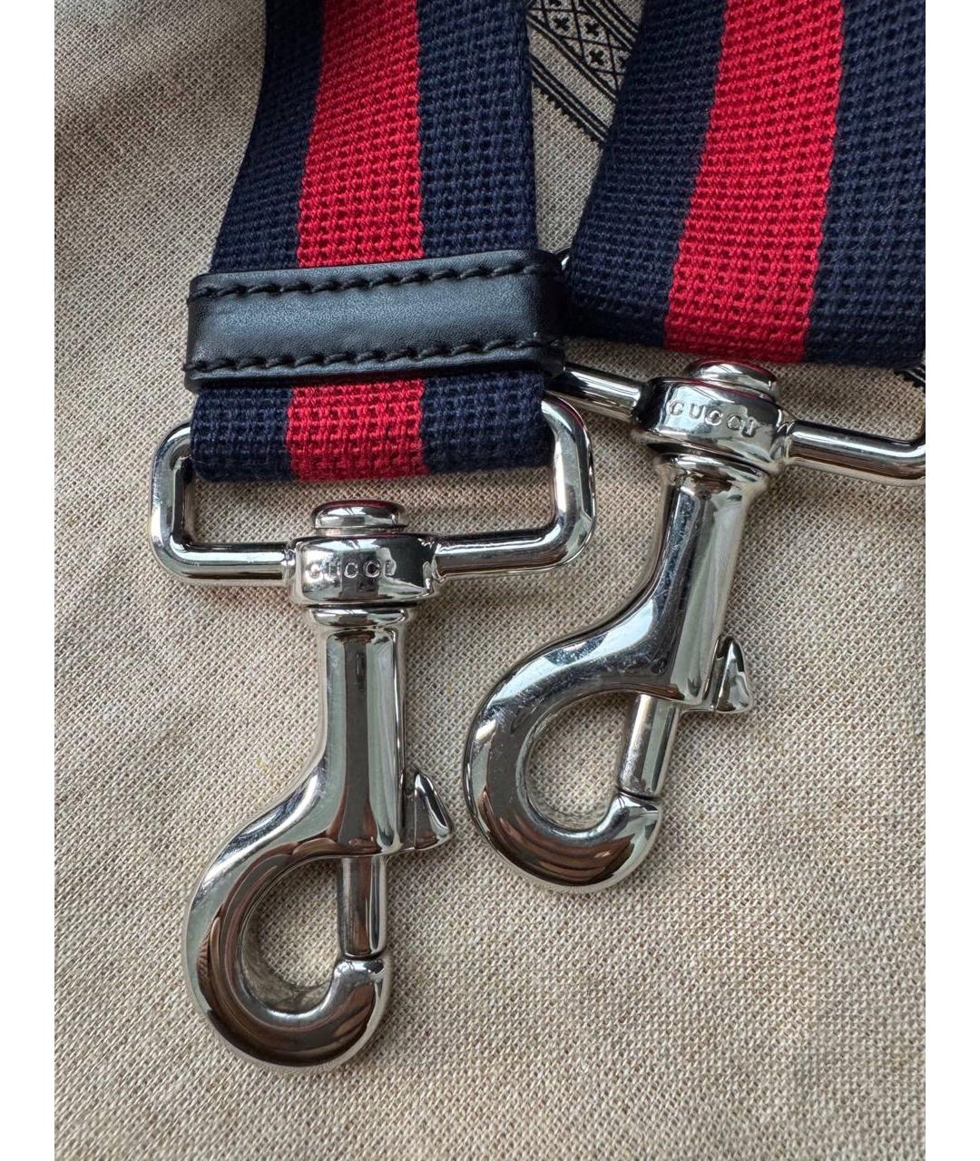 GUCCI Черная тканевая сумка тоут, фото 5