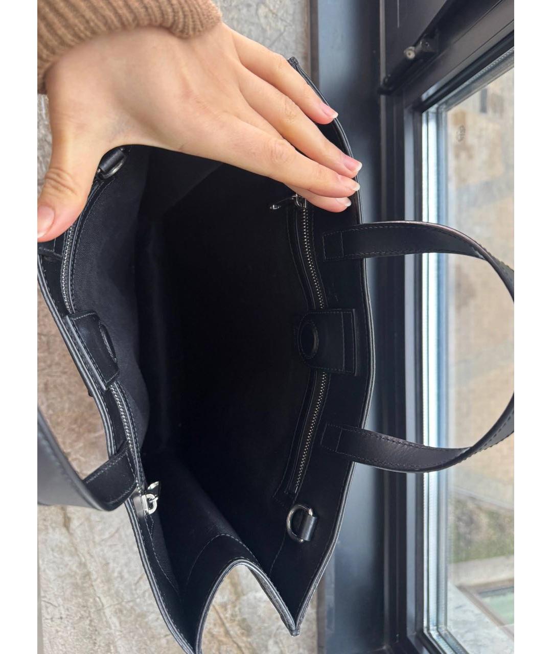 GUCCI Черная тканевая сумка тоут, фото 4