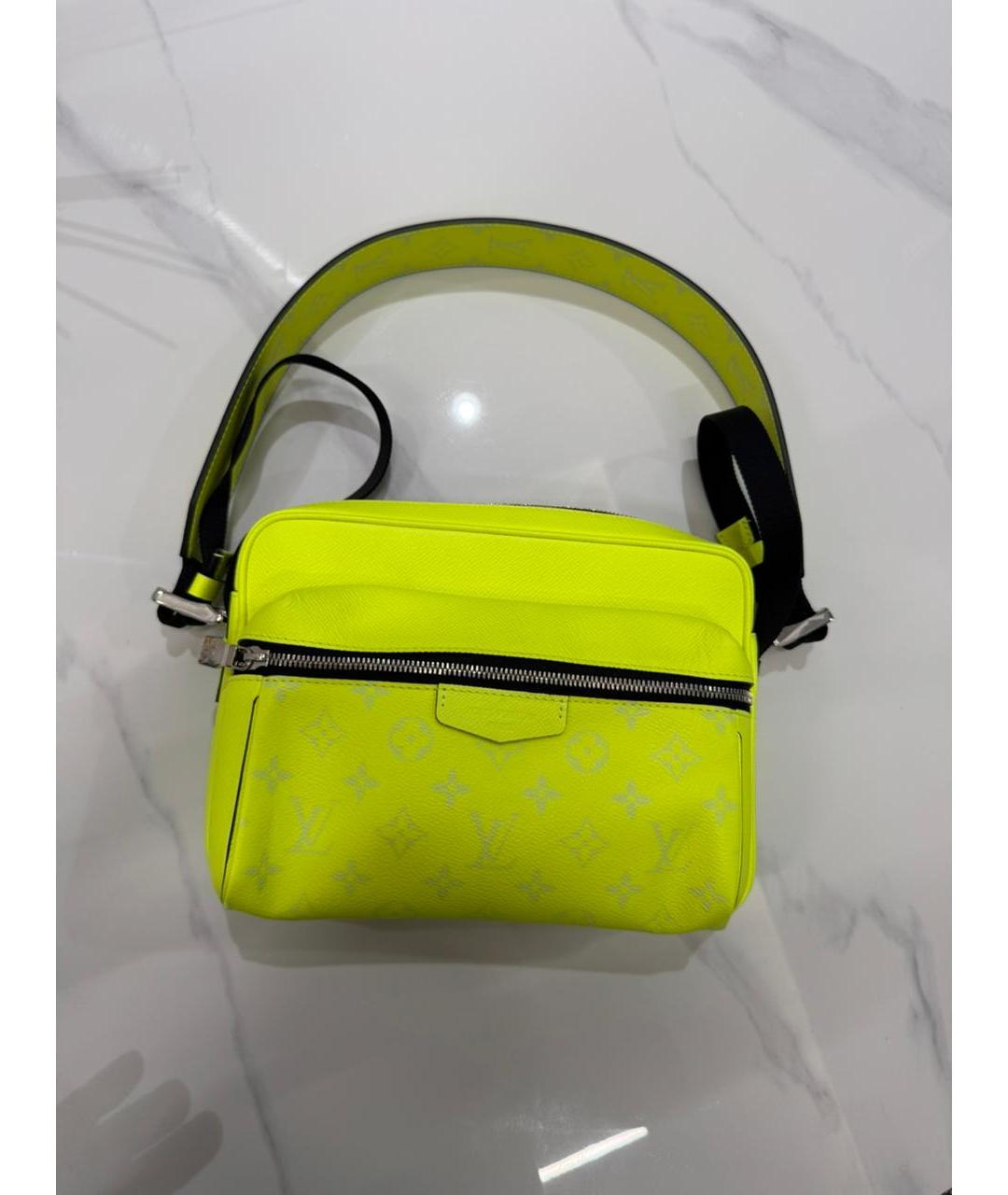 LOUIS VUITTON Желтая кожаная сумка на плечо, фото 4