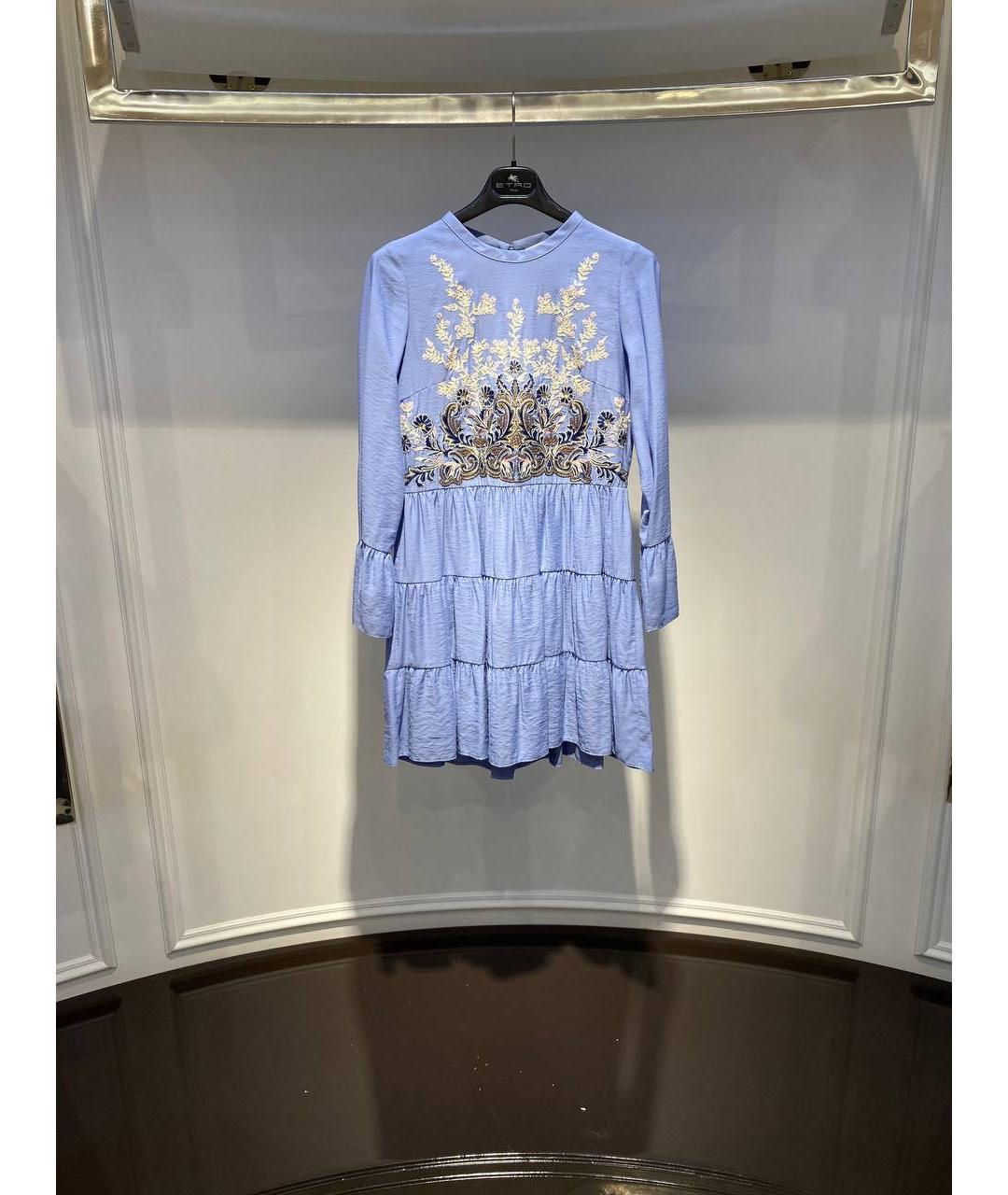 ETRO Голубое повседневное платье, фото 3