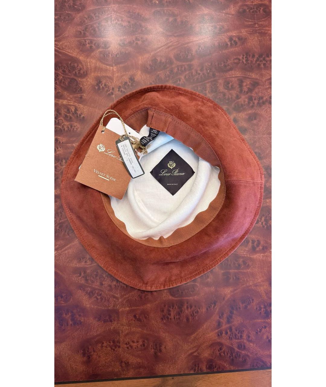 LORO PIANA Коричневая панама, фото 3