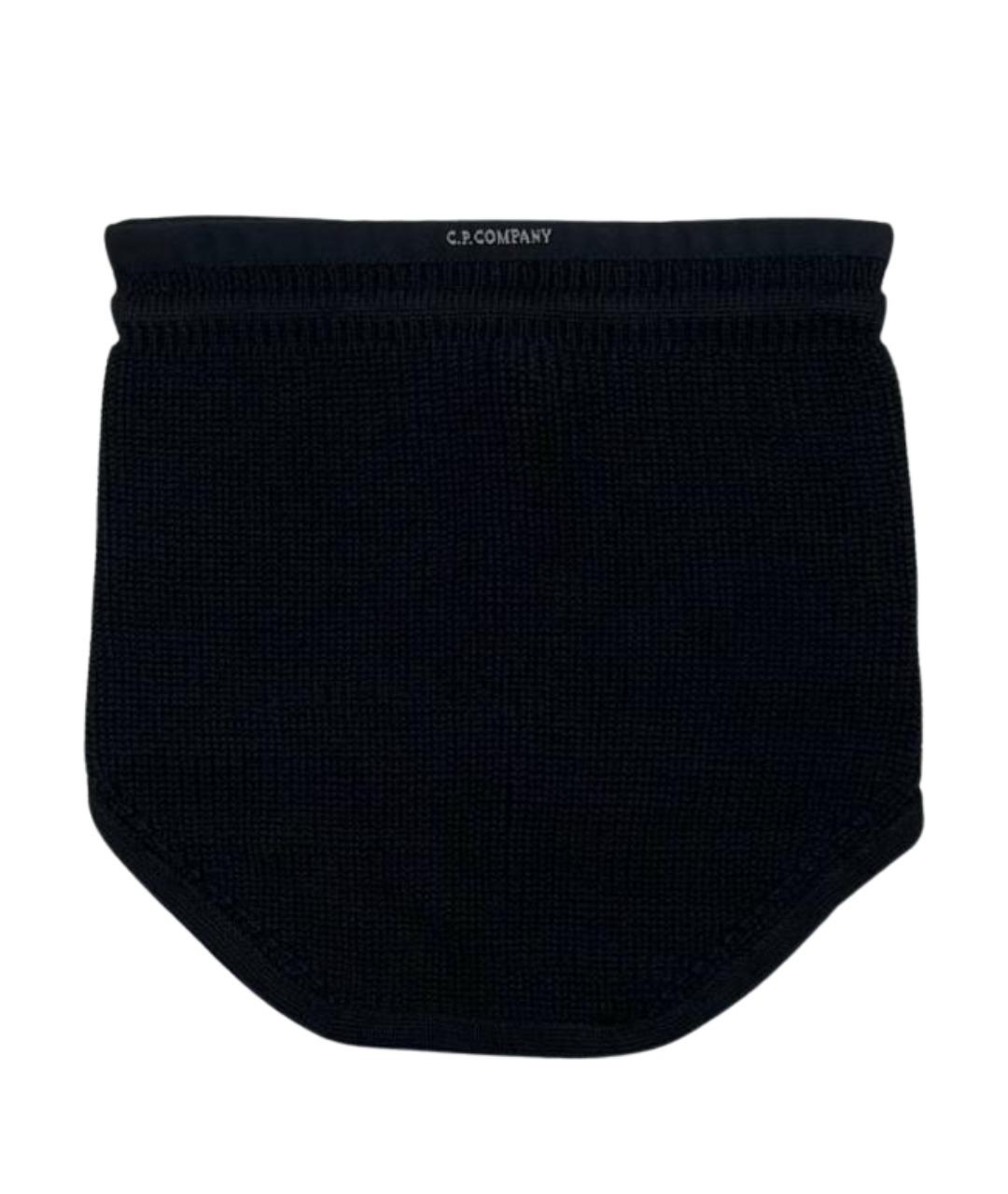 CP COMPANY Черный шерстяной шарф, фото 1