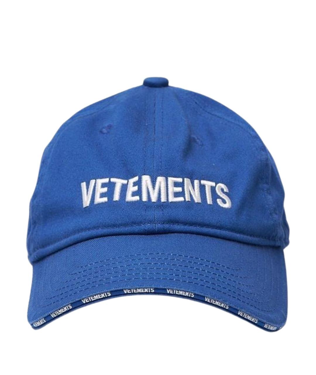 VETEMENTS Синяя хлопковая кепка, фото 1