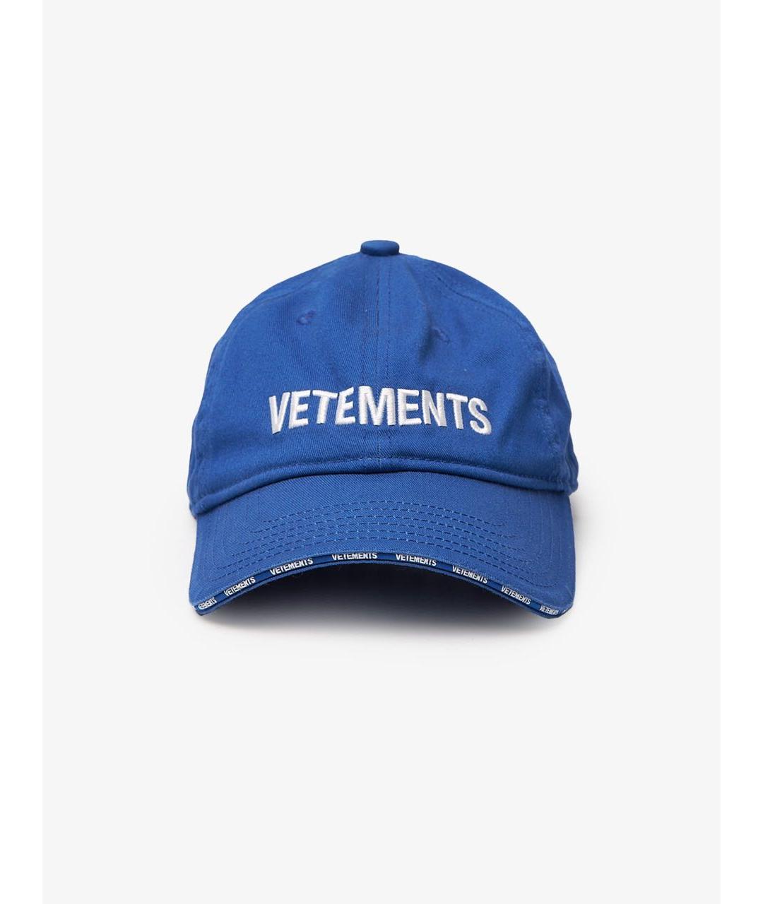 VETEMENTS Синяя хлопковая кепка, фото 5