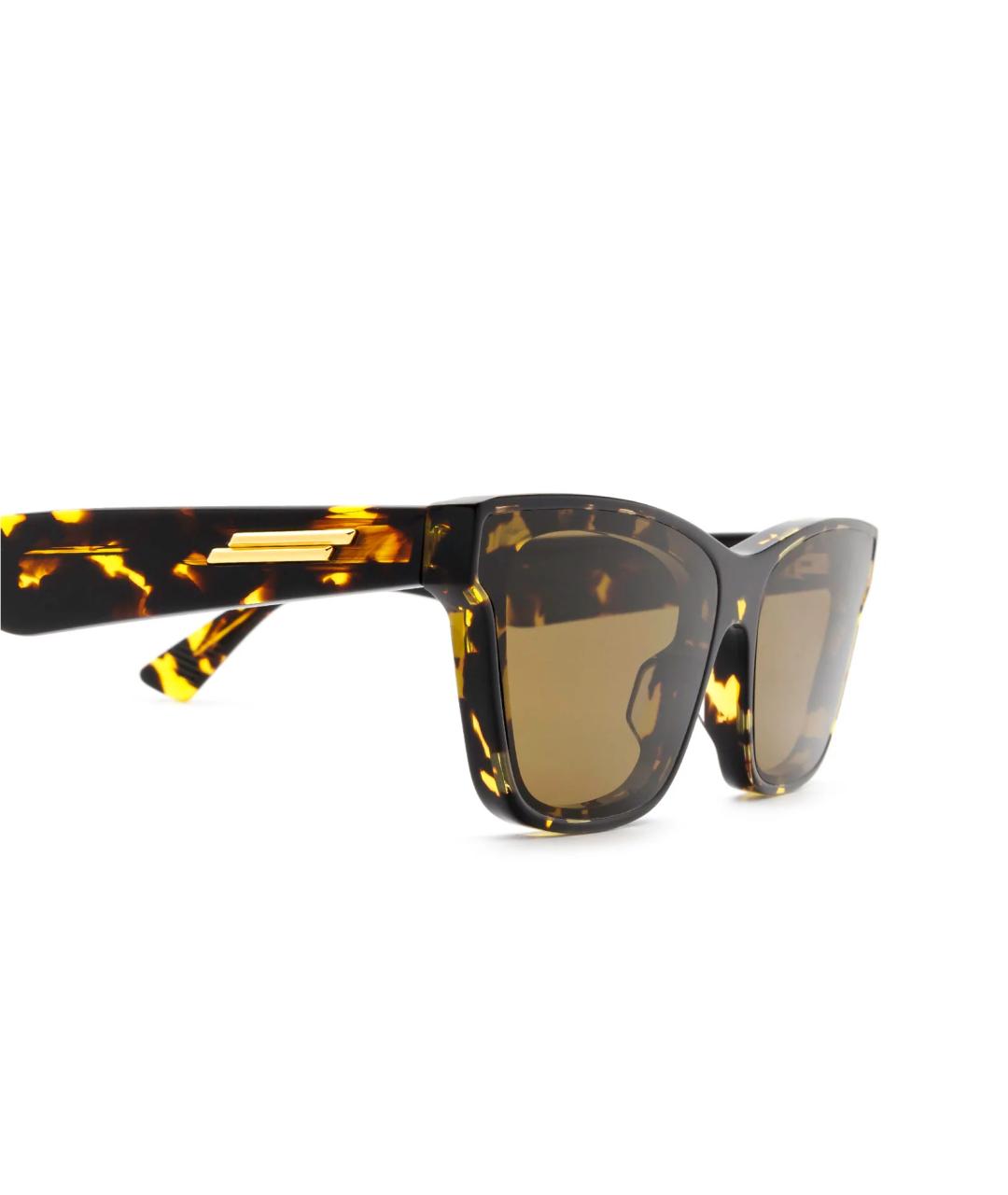 BOTTEGA VENETA Коричневые пластиковые солнцезащитные очки, фото 2