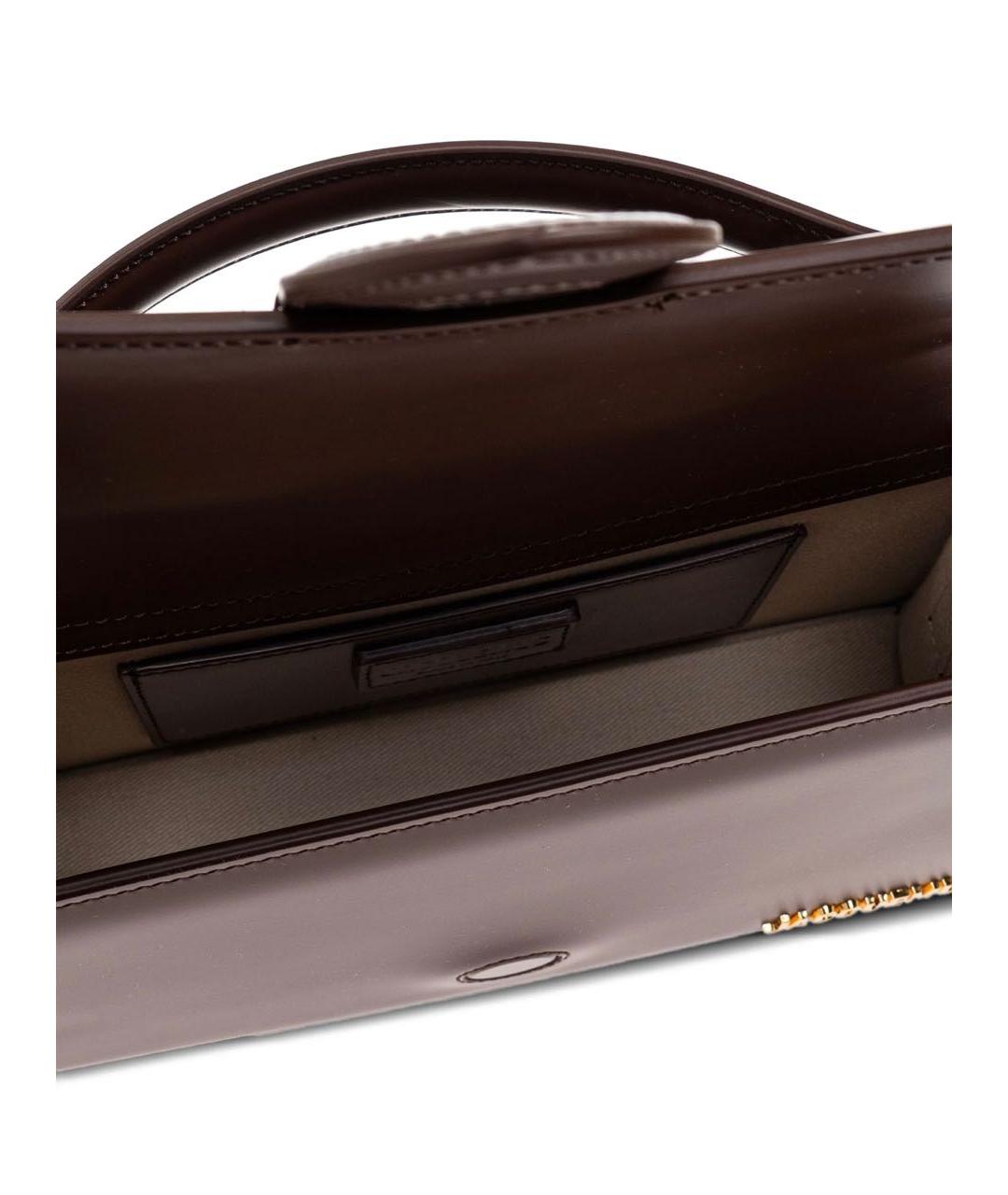 JACQUEMUS Коричневая кожаная сумка через плечо, фото 5