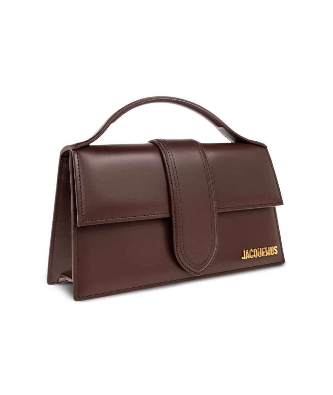 JACQUEMUS Коричневая кожаная сумка через плечо, фото 3