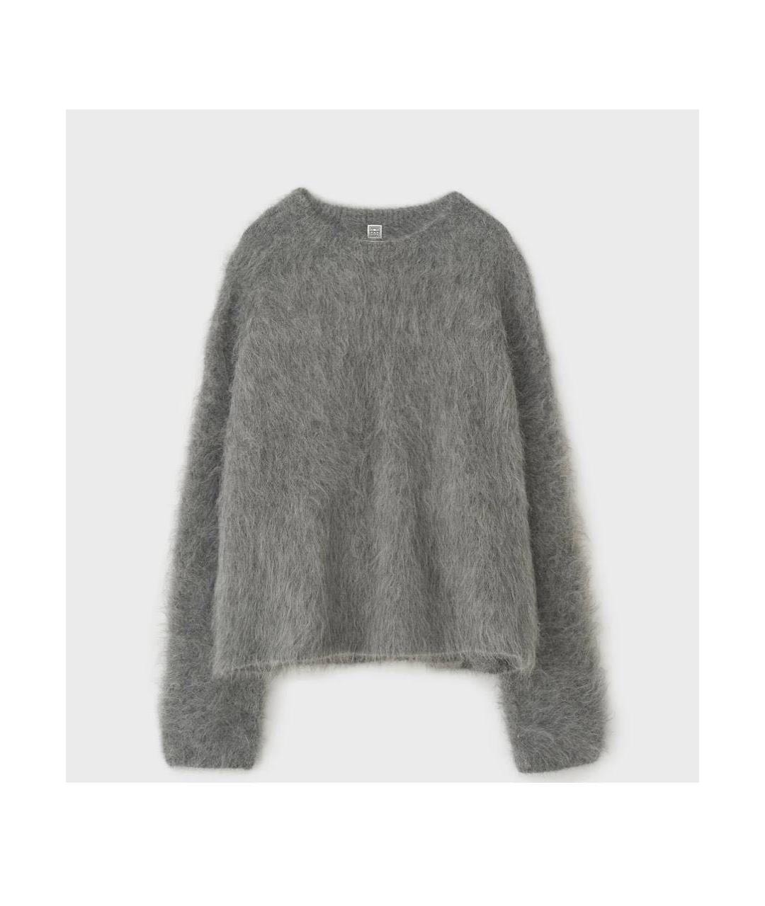 TOTEME Серый шерстяной джемпер / свитер, фото 9