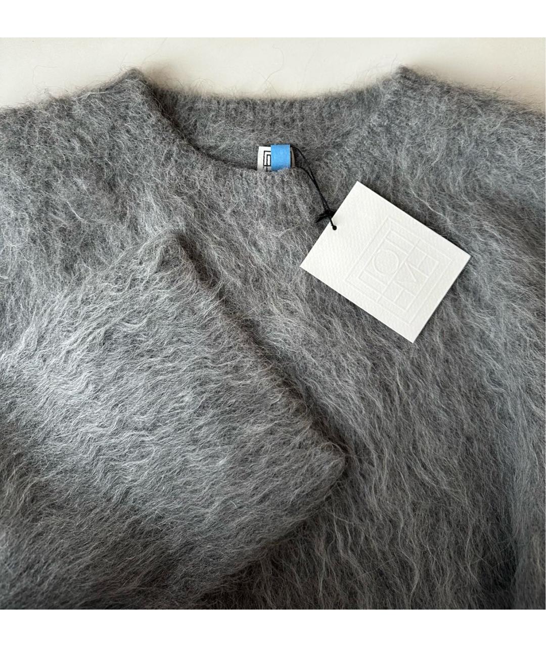 TOTEME Серый шерстяной джемпер / свитер, фото 4