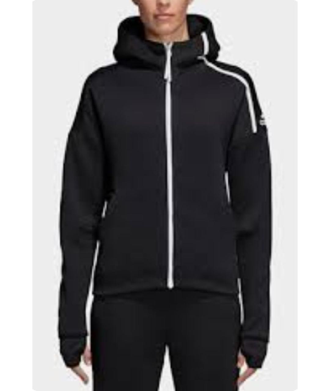 ADIDAS Антрацитовая хлопковая спортивная куртка, фото 3