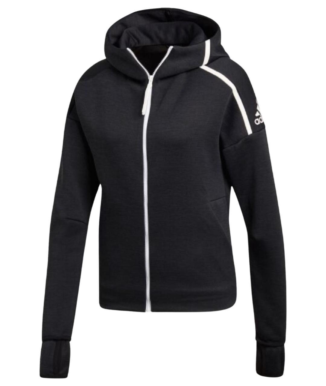 ADIDAS Антрацитовая хлопковая спортивная куртка, фото 1