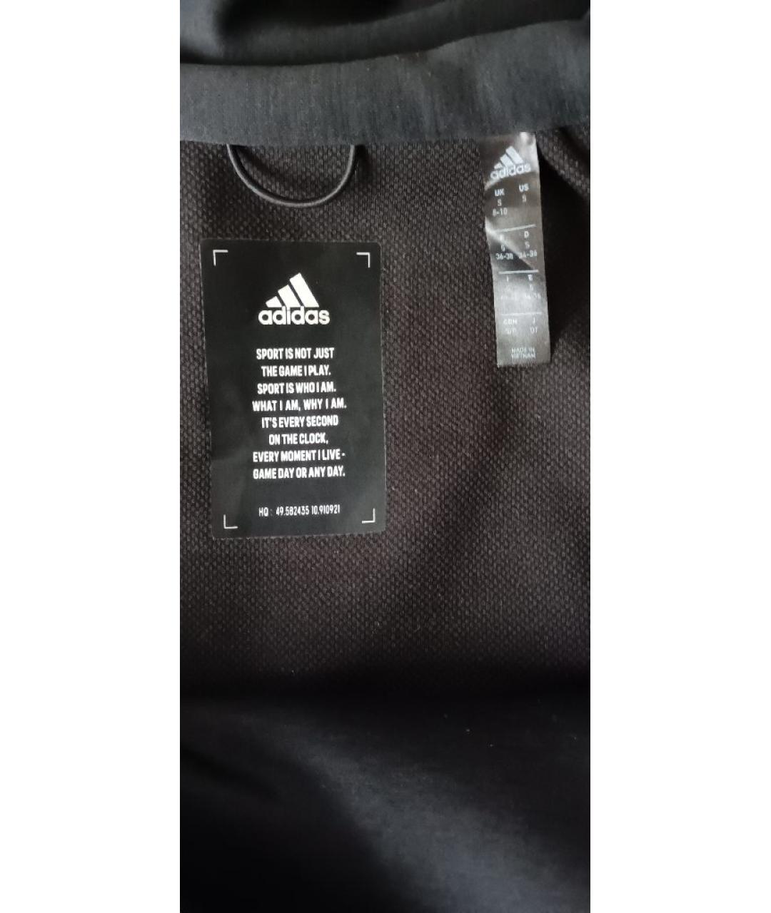 ADIDAS Антрацитовая хлопковая спортивная куртка, фото 5