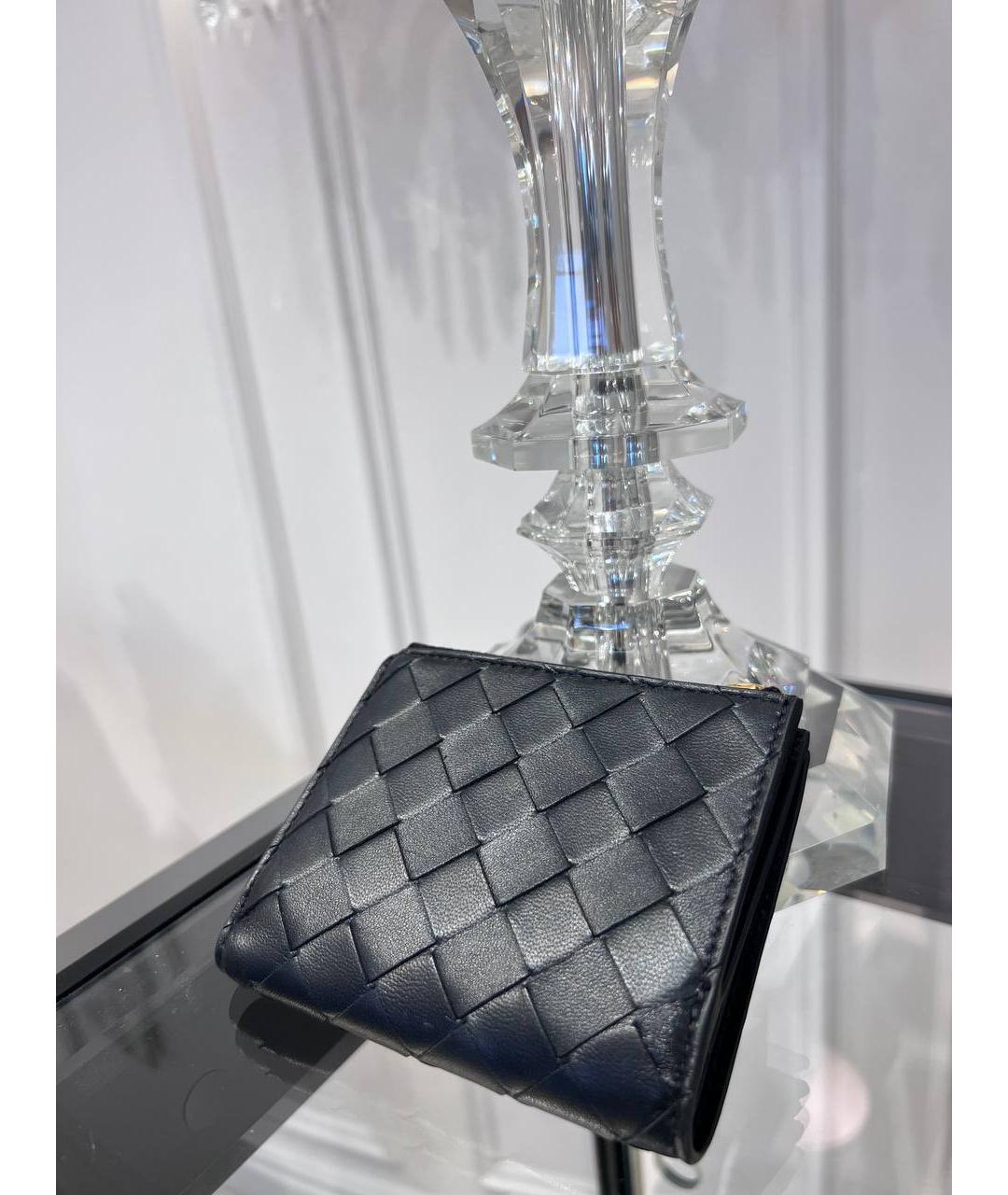 BOTTEGA VENETA Черный кожаный кошелек, фото 4