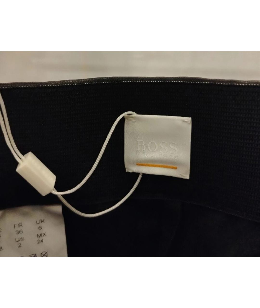 HUGO BOSS Черные полиэстеровые брюки узкие, фото 3