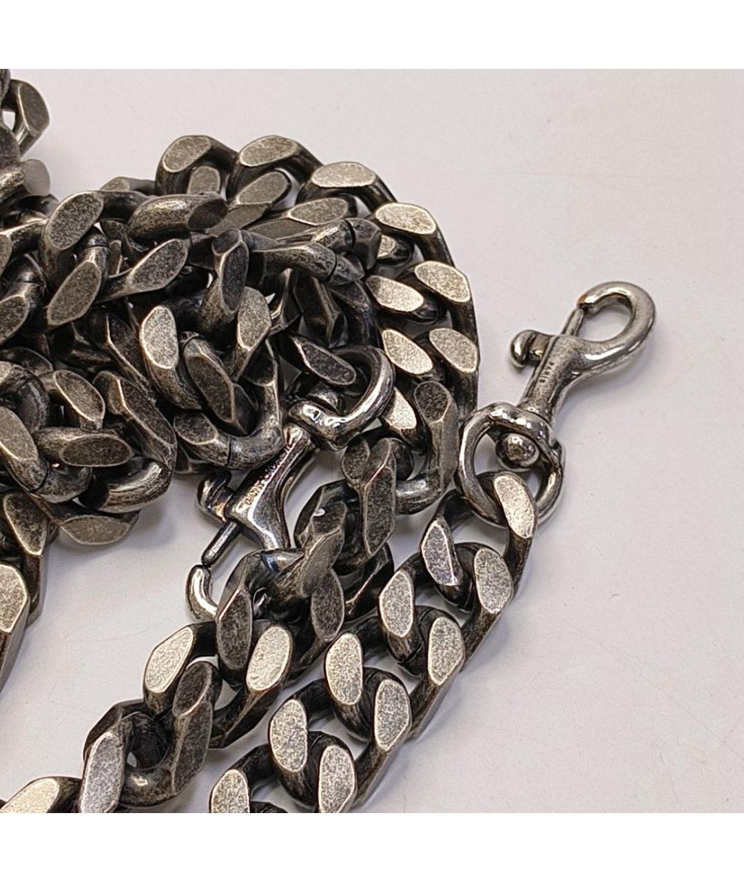 SAINT LAURENT Синяя кожаная сумка через плечо, фото 2