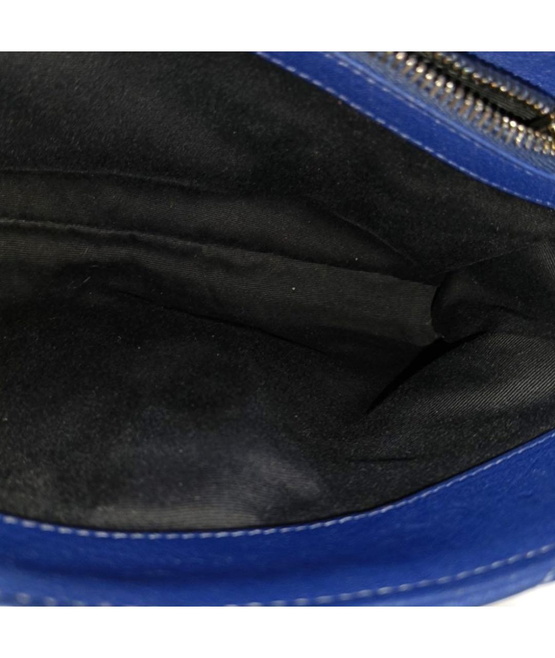SAINT LAURENT Синяя кожаная сумка через плечо, фото 3