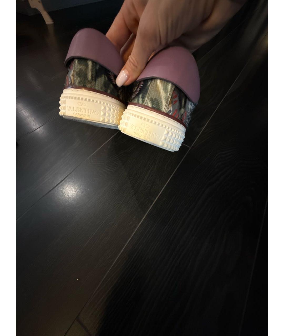 VALENTINO Хаки текстильные кеды, фото 7