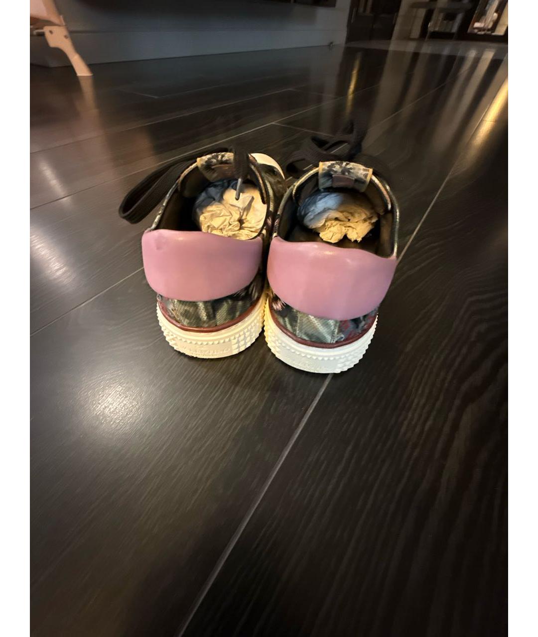 VALENTINO Хаки текстильные кеды, фото 4