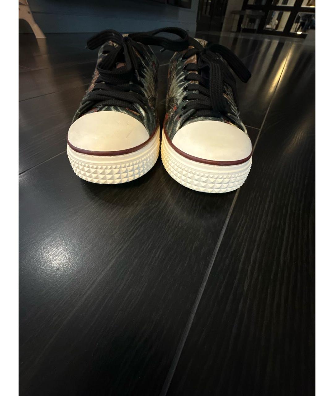 VALENTINO Хаки текстильные кеды, фото 8