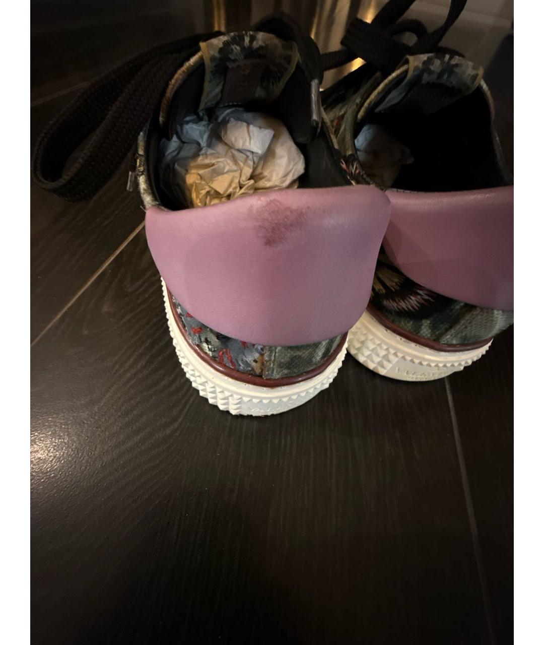 VALENTINO Хаки текстильные кеды, фото 5