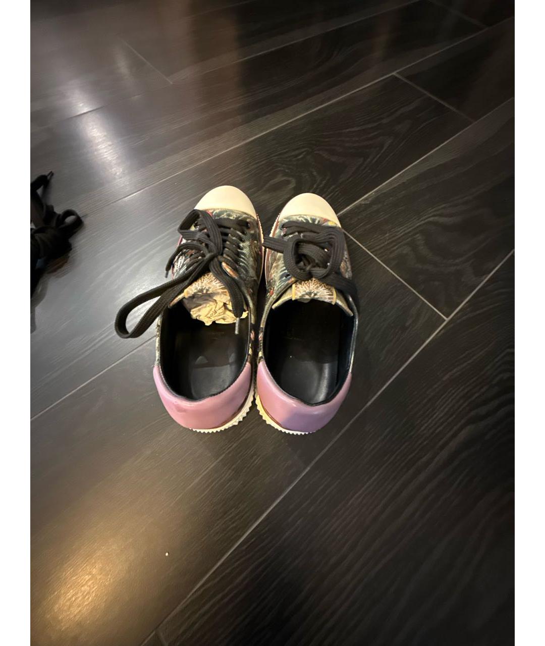 VALENTINO Хаки текстильные кеды, фото 3