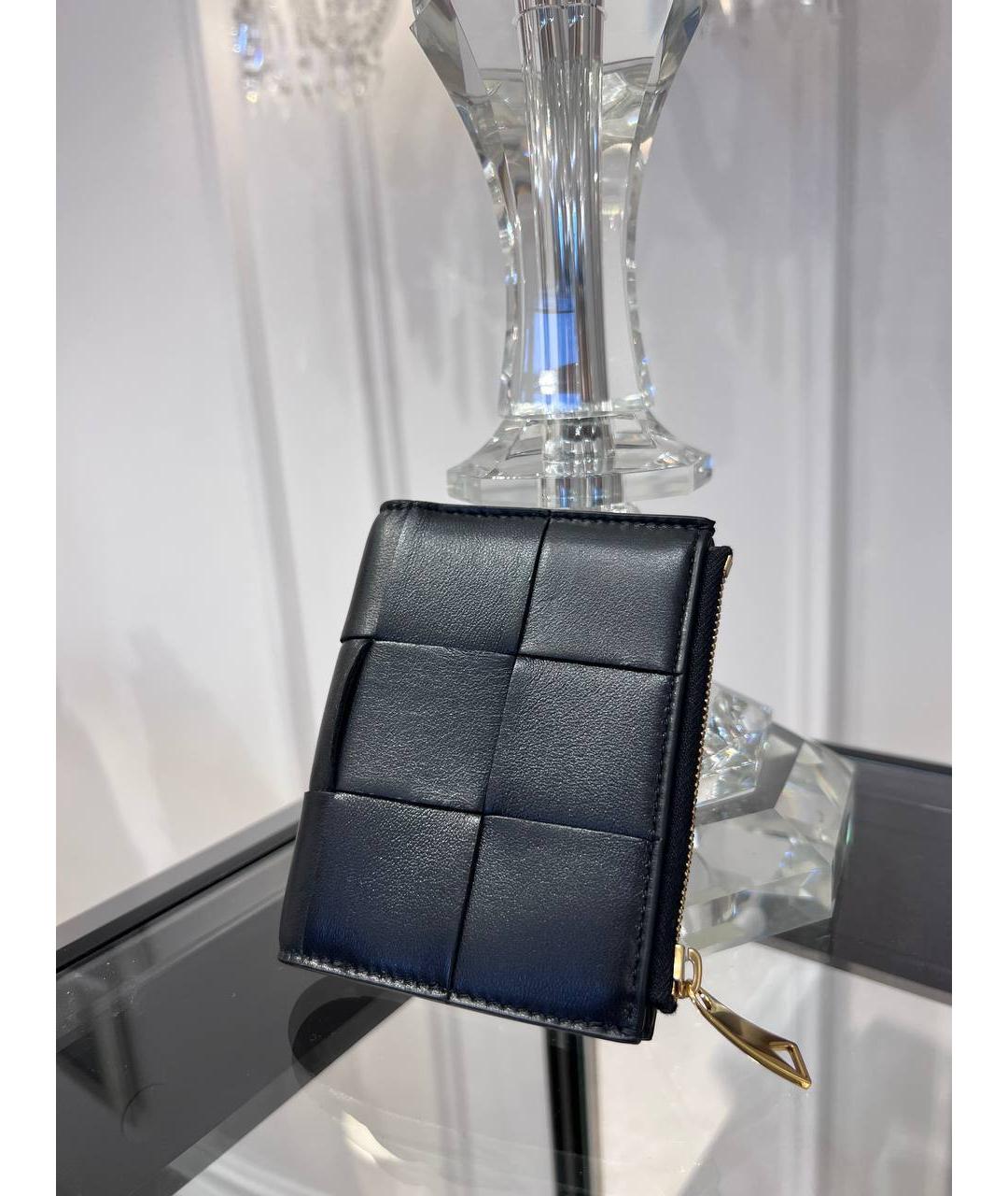 BOTTEGA VENETA Черный кожаный кошелек, фото 2