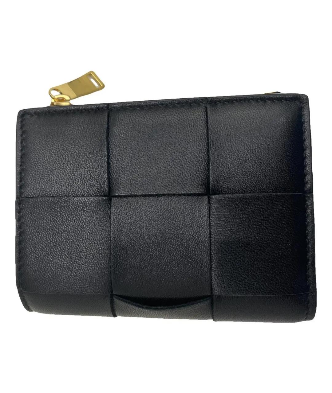 BOTTEGA VENETA Черный кожаный кошелек, фото 1